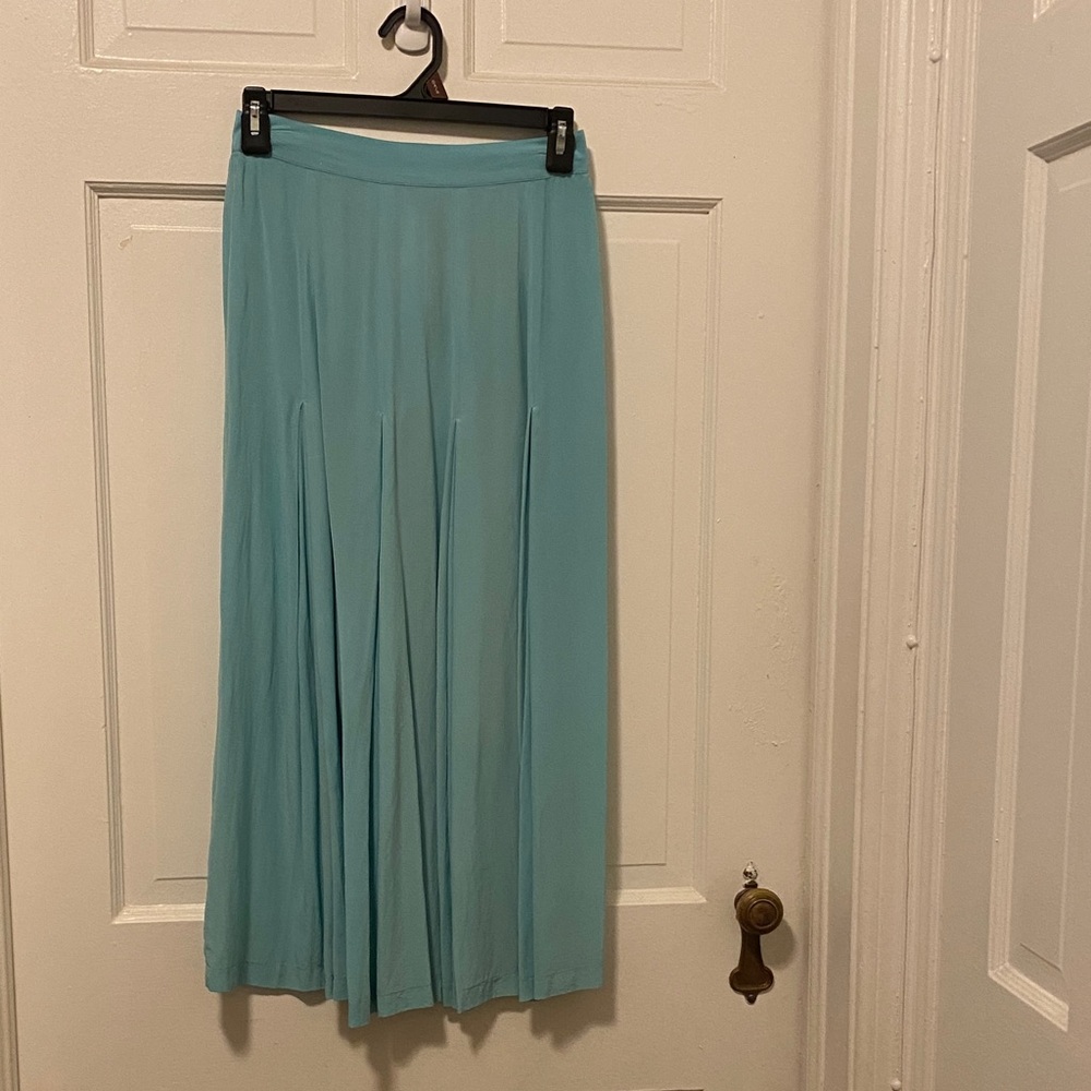 Chic Aqua Maxi Skirt